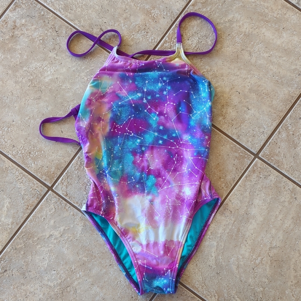 Colorful Galaxy Print Swimsuit